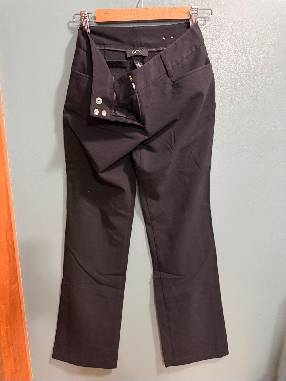 BCX Black Women’s Flat-Front Dress Pants